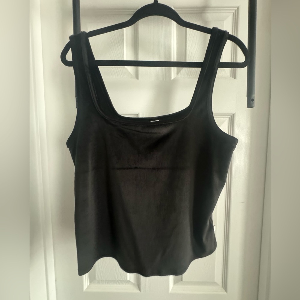 Old Navy Black Velvet Tank Top Size XL